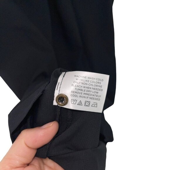 Coolibar Womens Shirt Dress Size Medium Black UPF 50+ Oxford Tab Sleeve New - Picture 9 of 11